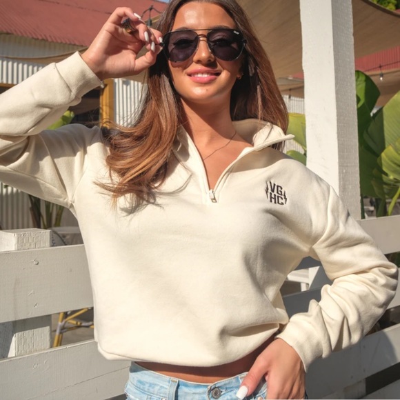 🖤 Violent Gentlemen Womens Quarter Zip Fleece Top - Picture 1 of 4